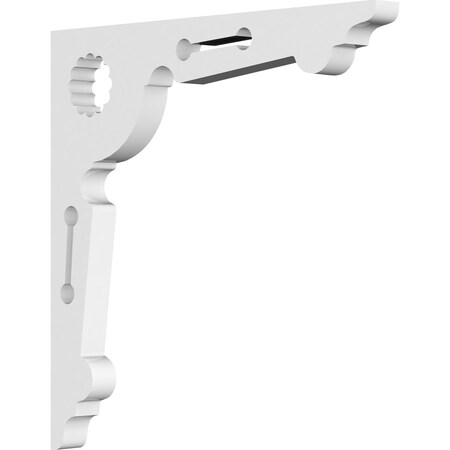 Ekena Millwork Cena Architectural Grade PVC Bracket, 5/8"W X 8"D X 8"H BKTP01X08X08CE